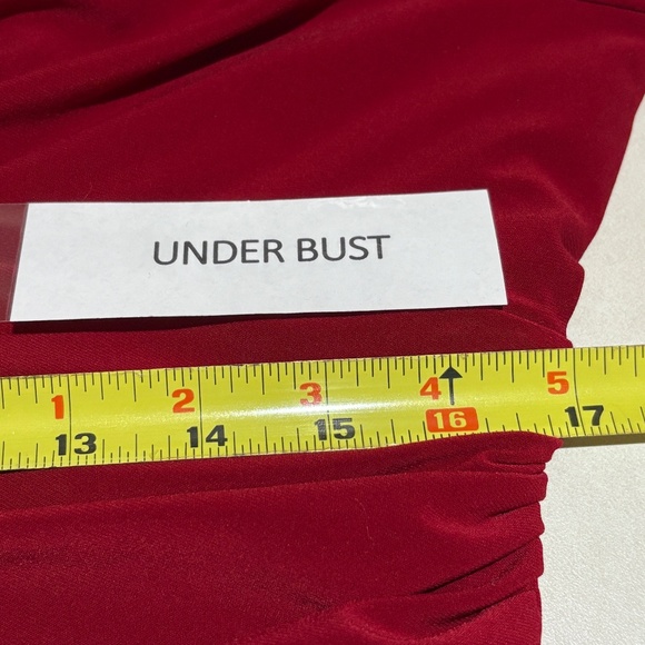 Lauren Ralph Lauren Womens 3/4 Sleeve Midi Dress Sz 14 Ruched Bodycon Stretch - Picture 7 of 10